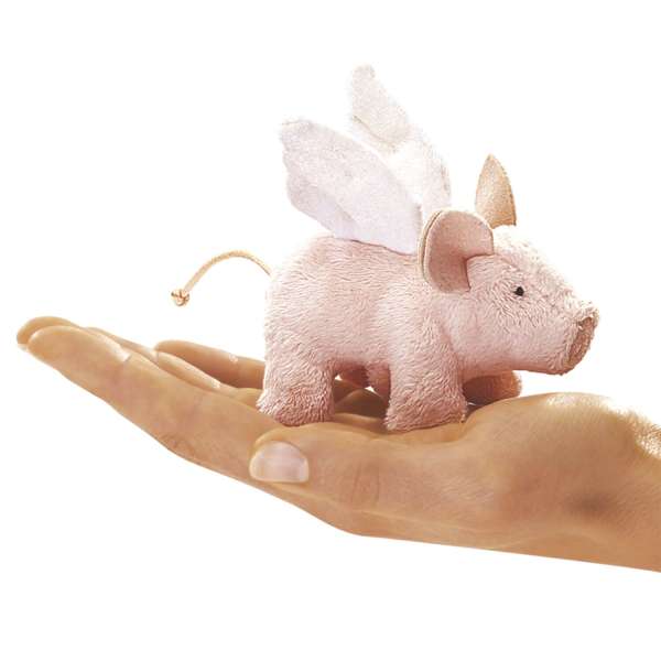 Finger bamse Gris med vinger viccadk