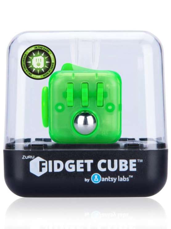 Antsy Labs Fidget Cube Transparent Neon Green viccadk
