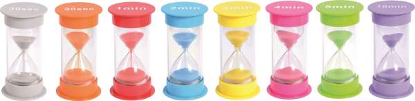 Timeglas få med flere forskellig tider  