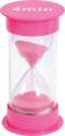 Timeglas med pink sand der løber – 4 minutters tidsmåler til børn, leg og læring

