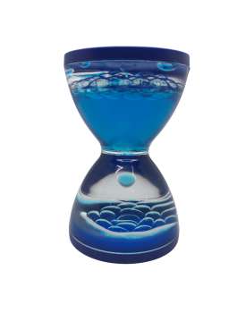 Timeglas med væske blå