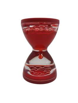 Timeglas med væske rød