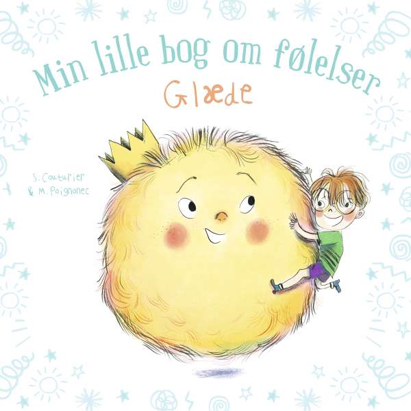 Min lille bog om følelser glæde med illustreret gul figur – børnebog om glæde og positive følelser


