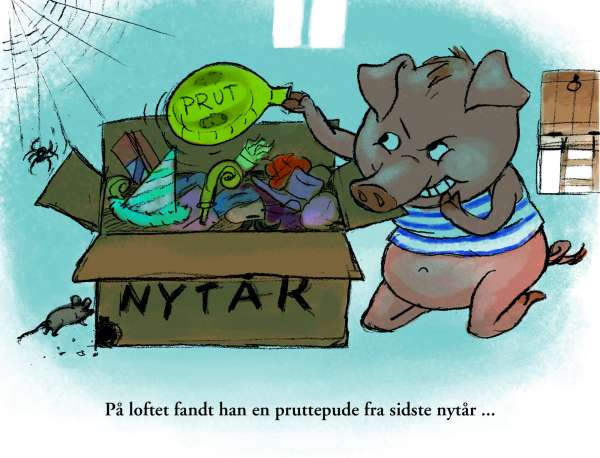 Illustration fra børnebog hvor Leopold føler jalousi over legetøj – hjælper børn med at forstå følelser

