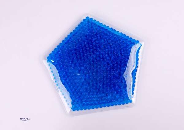 Geometrisk sanseplade blå pentagon