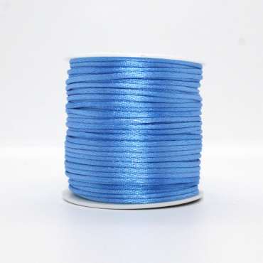 Blå smykkesnor på rulle, 1 meter – fleksibel snor til DIY smykker og kreative projekter

