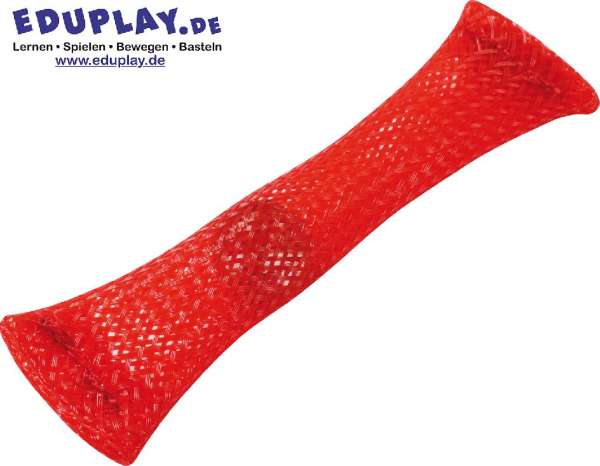 Rød marble rope med kugle – sansestimulerende fidget legetøj til børn og voksne


