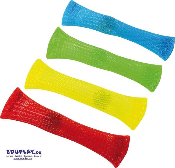 
Marble rope fidget legetøj i flere farver – fleksible netrør med kugle til sansestimulering, pakke med 6 stk


