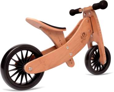 Kinderfeets Tiny Tots plus Bamboo 2-i-1 cykel vist som løbecykel
