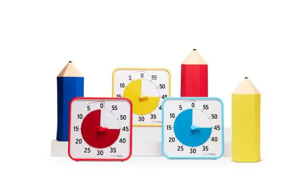 Time timer medium klassesæt rød, blå gul