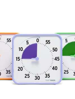 Time Timer Medium, klassesæt orange, grøn og lilla