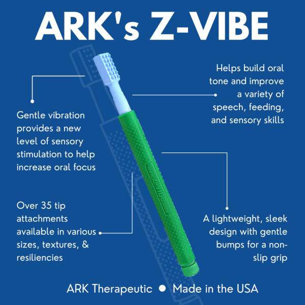 ARK Z-Vibe funktioner – vibrationsredskab til mundmotorik og sansestimulering

