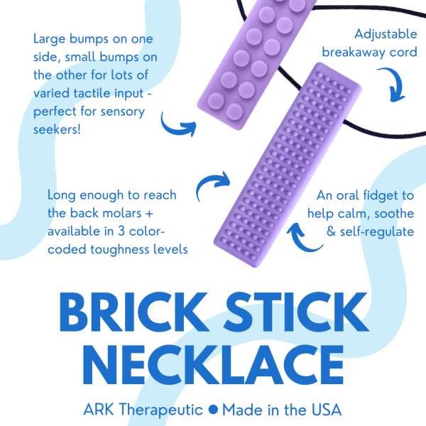ARK Brick Stick oversigt – bidesmykke med struktur til sanselig regulering

