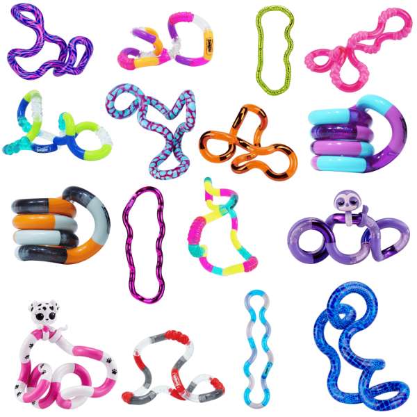 Tangle Jr. fidget legetøj i stort mix af farver og former – 21 stk. sensorisk og motorisk legetøj til børn

