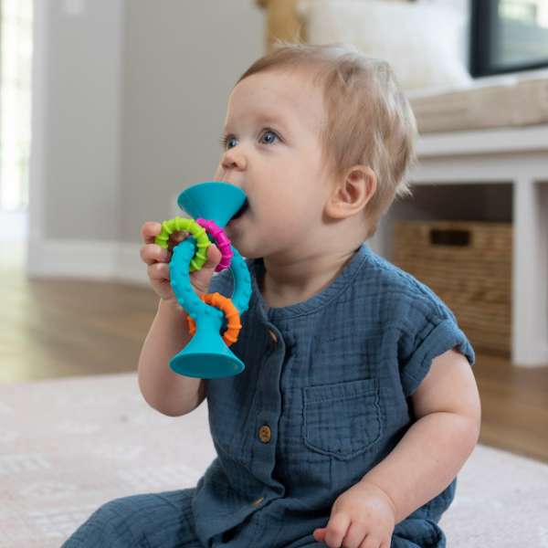 Baby leger med PipSquigz Loops i blå