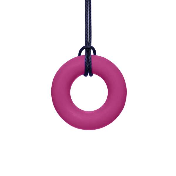 Ark Ring bidehalskæde i magenta