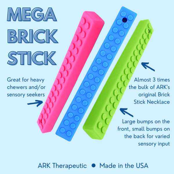 ARK MEGA Brick Stick egenskaber – ekstra lang og tekstureret tyggepind

