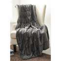 Minky-tæppe med tyngde, Mørkegrå på stol