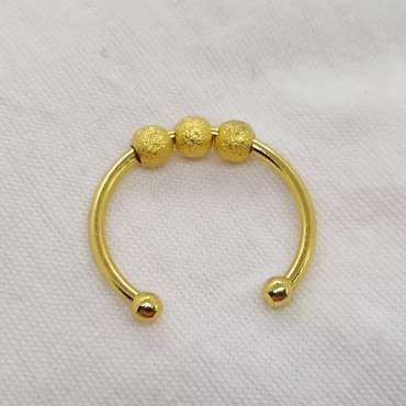 Anxiety ring i guldfarve med perler – justerbar ring

