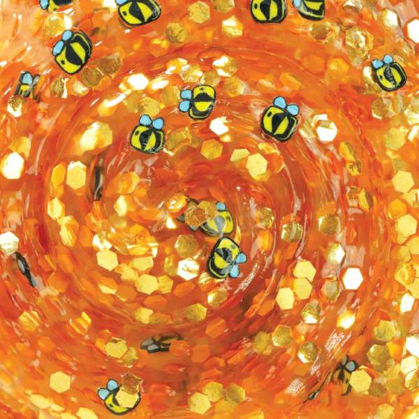 Close-up af Crazy Aarons Thinking Putty Honey Hive