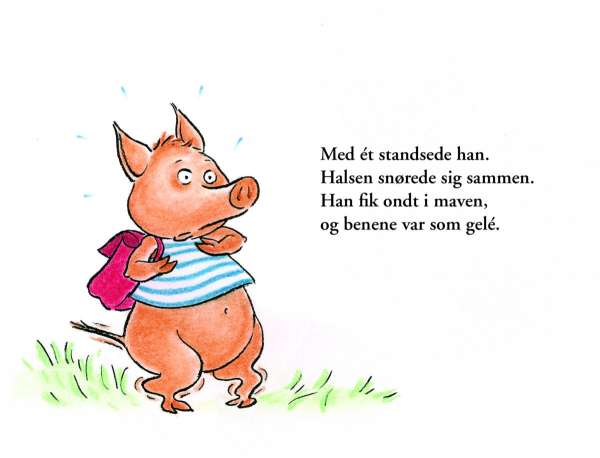 Opslag fra “Den dag Leopold blev bange” – illustration af barn der føler sig utryg

