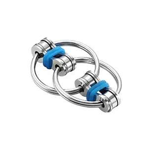  Flippy Chain fidget ring blå – roterende kæde til fokus

