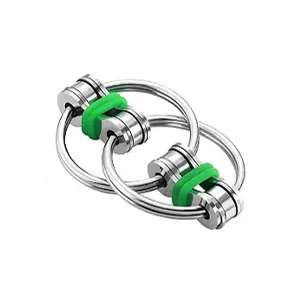  Flippy Chain fidget ring grøn – fleksibel og beroligende

