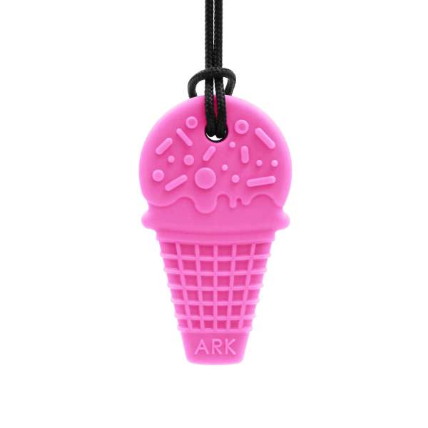 ARK Ice Cream bidehalskæde hot pink – farverigt bidesmykke til tyggebehov og regulering

