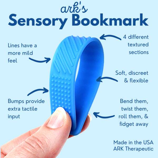 ARK Sensory Bookmark funktioner – taktilt fidget-bogmærke til sansestimulering og fokus

