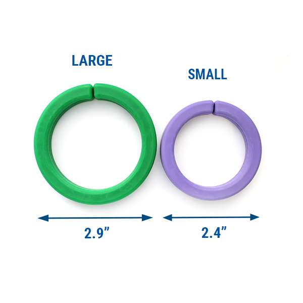 ARK Chew Bangle large vs small – bidearmbånd i forskellige størrelser


