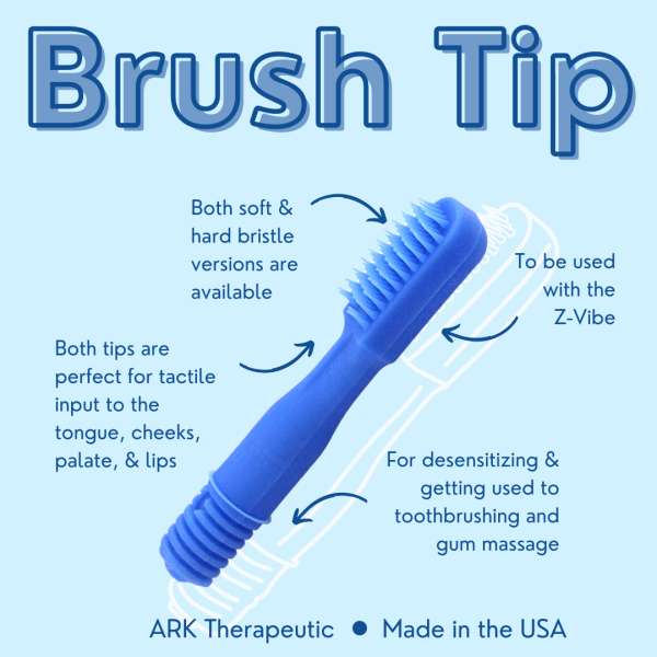 ARK Brush Tip egenskaber – blød oral børste til stimulering og sansetræning

