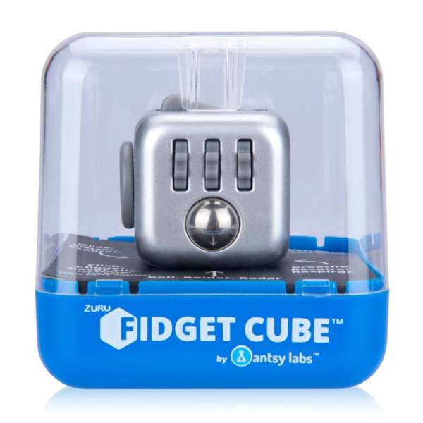 Antsy labs fidget cube Silver Cut i box