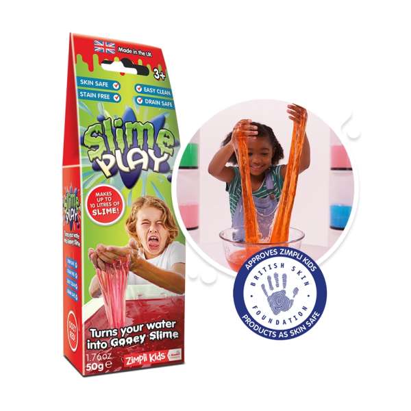 Slime Play rød slim – kreativ leg med slim, nem at lave og uden pletter

