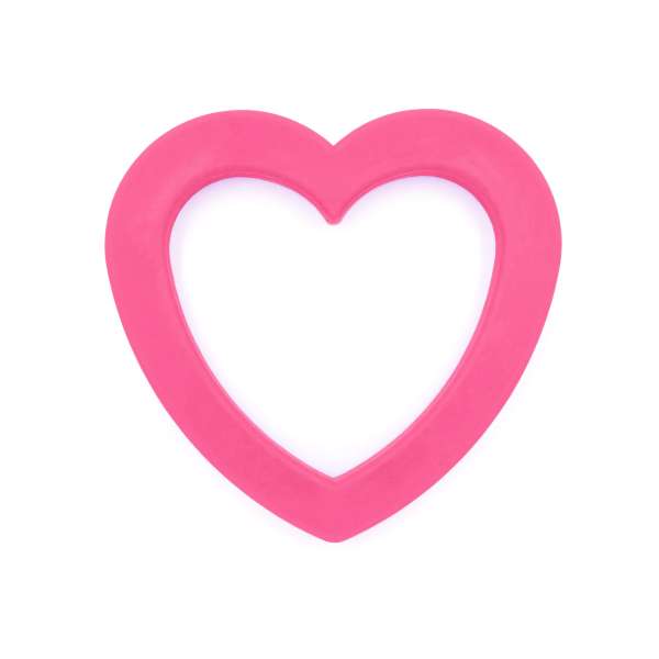 Hot pink ARK Heart Chew – tyggeredskab til oral stimulering

