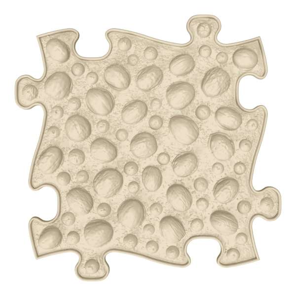 Sansegulv beige brik – blød puslebrik med boblestruktur

