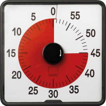 TimeTEX klassisk countdown timer – visuel timer med rød tidszone



