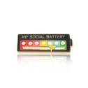 My Social Battery pin sort – tydelig visning af energiniveau

