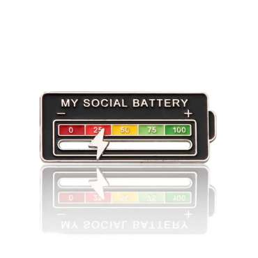 My Social Battery Pin med tal