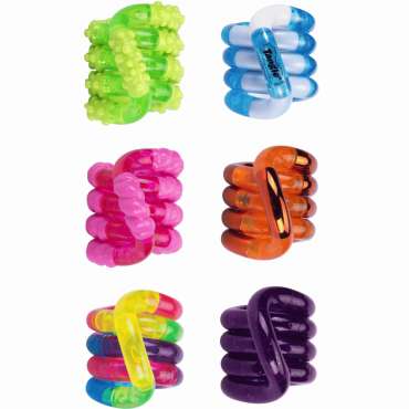 Tangle Jr. Crush fidget legetøj i forskellige farver og teksturer – sansestimulerende og fleksibelt legetøj

