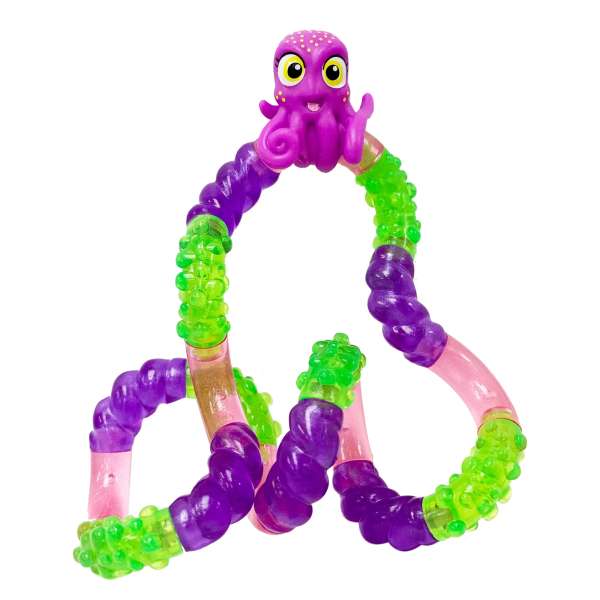 Tangle Jr. Pets Aquatic octopus i lilla og grøn blæksprutte – fleksibelt fidget legetøj til børn