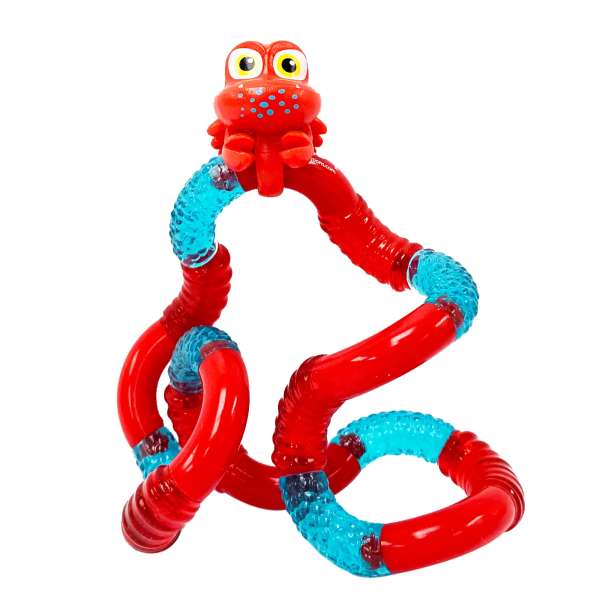 Tangle Jr. Pets Aquatic crab i rød krabbe design – fleksibelt og sansestimulerende legetøj