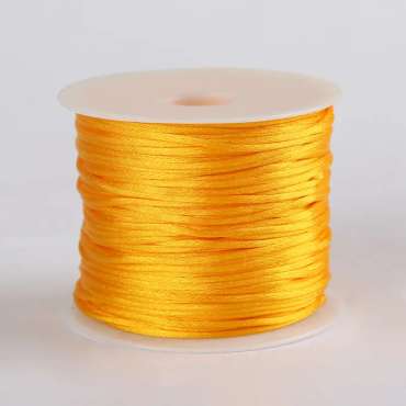 Smykkesnor Mørkegul 1 m – snor til smykkefremstilling