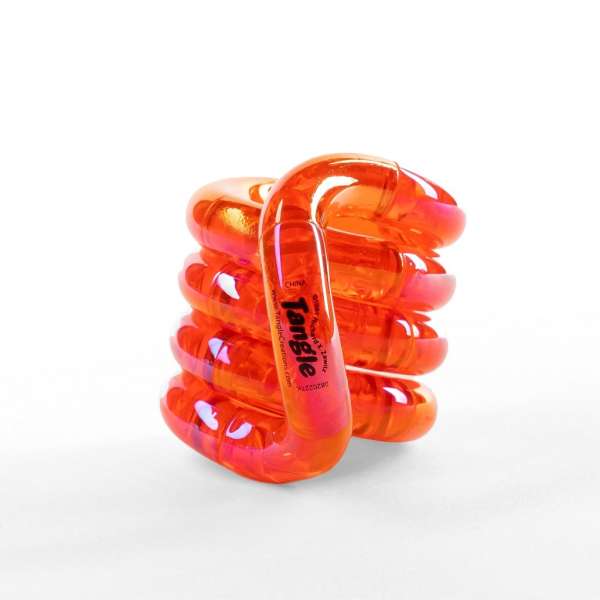 Tangle jr. Gems Orange Citrine i orange farve med bevægelige led – beroligende fidget legetøj

