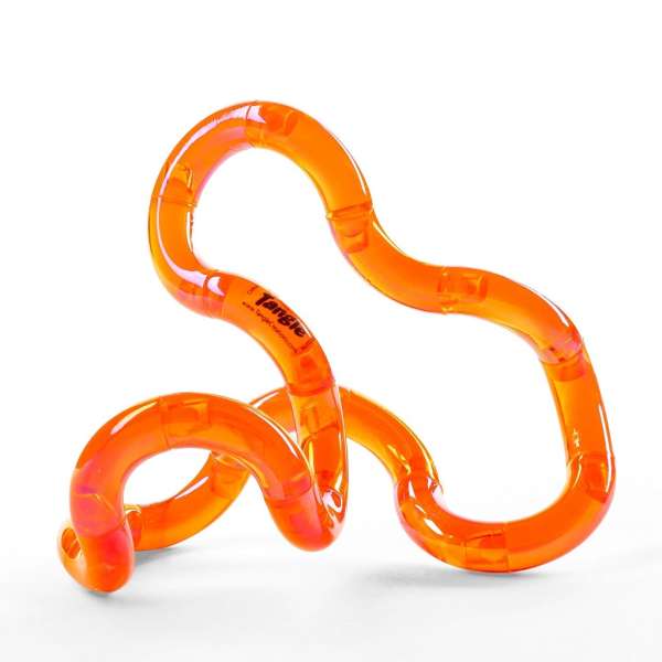 Tangle jr. Gems Orange Citrine i orange transparent design – sensorisk og fleksibelt legetøj
