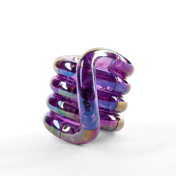 Tangle jr. Gems Purple amethyst i lilla transparent farve – fleksibelt og sansestimulerende legetøj