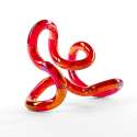 Tangle jr. Gems Red Ruby i rød og orange transparent farve – sensorisk fidget legetøj
