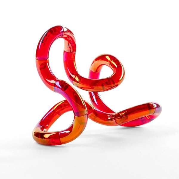 Tangle jr. Gems Red Ruby i rød og orange transparent farve – sensorisk fidget legetøj