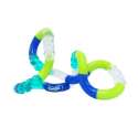 Tangle Jr. Textured blå, grøn og transparent – bevægeligt fidget

