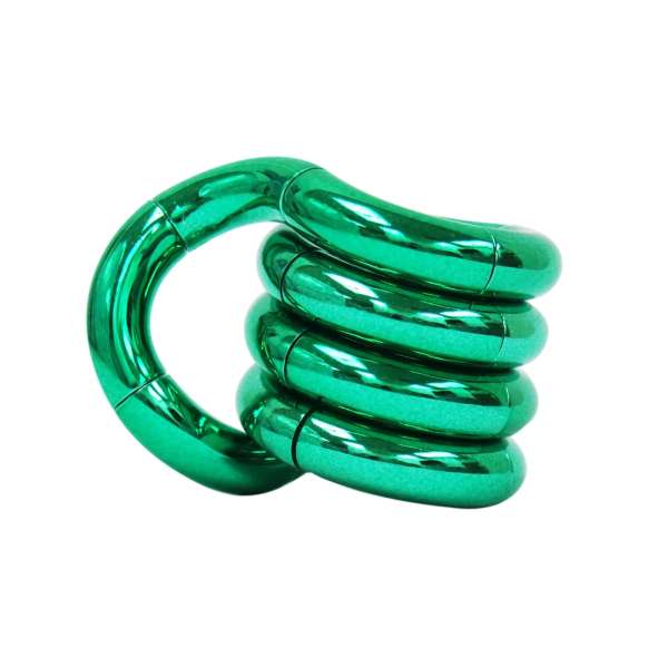 Tangle Jr. Metallic skovgrøn – fleksibelt fidget med glans

