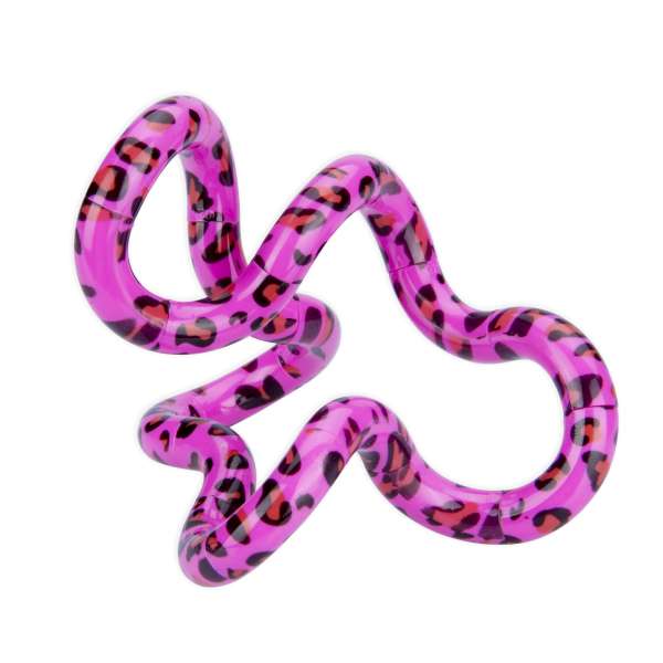 Tangle Jr. Wild leopard pink – blød og drejelig fidget til hænderne